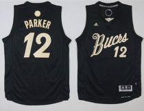 Milwaukee Bucks -12 Jabari Parker Black 2016-2017 Christmas Day Stitched NBA Jersey Milwaukee Bucks -12 Jabari Parker Black 2016-2017 Christmas Day Stitched NBA Jersey