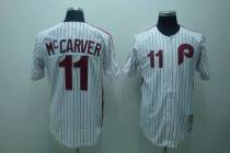 Mitchell and Ness Philadelphia Phillies #11 Tim McCarver Stitched White Red Strip MLB Jersey Mitchell and Ness Philadelphia Phillies #11 Tim McCarver Stitched White Red Strip MLB Jersey