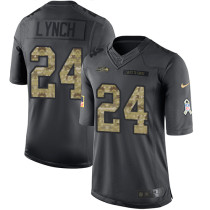 Seattle Seahawks -24 Marshawn Lynch Nike Anthracite 2016 Salute to Service Jersey Seattle Seahawks -24 Marshawn Lynch Nike Anthracite 2016 Salute to Service Jersey