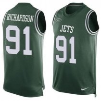 Nike New York Jets -91 Sheldon Richardson Green Team Color Stitched NFL Limited Tank Top Jersey Nike New York Jets -91 Sheldon Richardson Green Team Color Stitched NFL Limited Tank Top Jersey