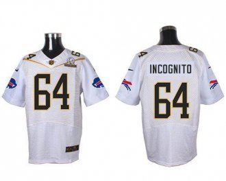 Nike Buffalo Bills -64 Richie Incognito White 2016 Pro Bowl Stitched NFL Elite Jersey