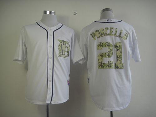 Detroit Tigers #21 Rick Porcello White USMC Cool Base Stitched MLB Jersey