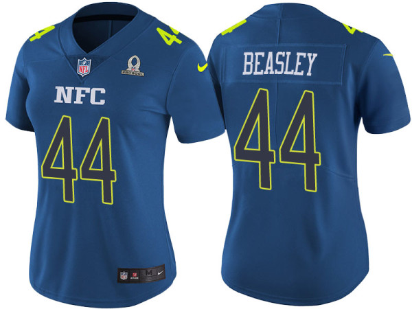 WOMEN'S NFC 2017 PRO BOWL ATLANTA FALCONS #44 VIC BEASLEY BLUE GAME JERSEY