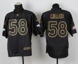 Nike Denver Broncos #58 Von Miller Black Gold No Fashion Men's Stitched NFL Elite Jersey