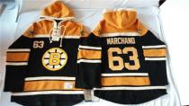 Boston Bruins -63 Brad Marchand Black Sawyer Hooded Sweatshirt Stitched NHL Jersey Boston Bruins -63 Brad Marchand Black Sawyer Hooded Sweatshirt Stitched NHL Jersey