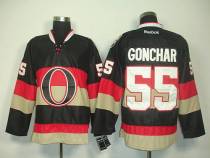 Ottawa Senators -55 Sergei Gonchar Black Third Stitched NHL Jersey Ottawa Senators -55 Sergei Gonchar Black Third Stitched NHL Jersey
