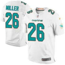 Nike Miami Dolphins -26 Lamar Miller White NFL New Elite Jersey Nike Miami Dolphins -26 Lamar Miller White NFL New Elite Jersey