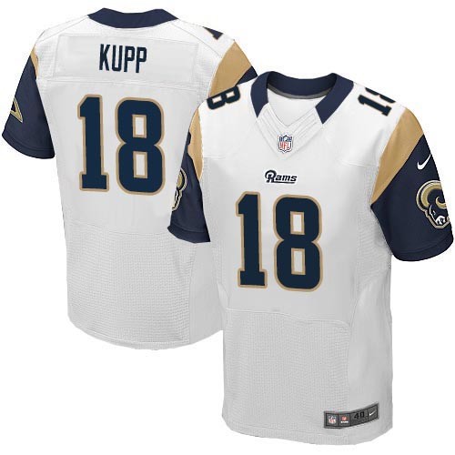 Nike Rams -18 Cooper Kupp White Stitched NFL Elite Jersey