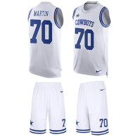 Cowboys -70 Zack Martin White Stitched NFL Limited Tank Top Suit Jersey