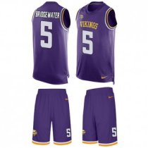 Vikings #5 Teddy Bridgewater Purple Team Color Stitched NFL Limited Tank Top Suit Jersey Vikings #5 Teddy Bridgewater Purple Team Color Stitched NFL Limited Tank Top Suit Jersey