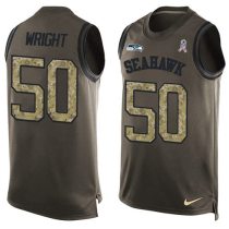 Nike Seahawks -50 KJ Wright Green Stitched NFL Limited Salute To Service Tank Top Jersey Nike Seahawks -50 KJ Wright Green Stitched NFL Limited Salute To Service Tank Top Jersey
