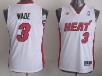 Miami Heat #3 Dwyane Wade White Stitched Youth NBA Jersey