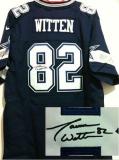 Nike Dallas Cowboys #82 Jason Witten Navy Blue Team Color Men's Stitched NFL Elite Autographed Jerse