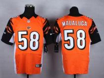 Nike Bengals -58 Rey Maualuga Orange Alternate Men's Stitched NFL Elite Jersey Nike Bengals -58 Rey Maualuga Orange Alternate Men's Stitched NFL Elite Jersey