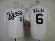 Detroit Tigers #6 Al Kaline White  Los Tigres  Stitched MLB Jersey