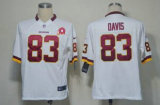 Nike Redskins -83 Fred Davis White With 80TH Patch Stitched NFL Game Jersey