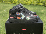 Authentic Supreme x NBA x Nike Air Force 1 Mid Black