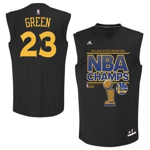 Golden State Warriors -23 Draymond Green Black 2015 NBA Finals Champions Stitched NBA Jersey