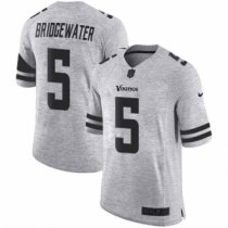 Nike Vikings -5 Teddy Bridgewater Gray Stitched NFL Limited Gridiron Gray II Jersey Nike Vikings -5 Teddy Bridgewater Gray Stitched NFL Limited Gridiron Gray II Jersey
