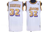 Mitchell and Ness Los Angeles Lakers -32 Orlando Magic Johnson Stitched White Throwback NBA Jersey Mitchell and Ness Los Angeles Lakers -32 Orlando Magic Johnson Stitched White Throwback NBA Jersey