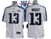Nike Tennessee Titans -13 Kendall Wright White Game With 15th Season Patch Stitched NFL Jersey Nike Tennessee Titans -13 Kendall Wright White Game With 15th Season Patch Stitched NFL Jersey