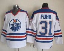 Edmonton Oilers -31 Grant Fuhr White CCM Throwback Stitched NHL Jersey Edmonton Oilers -31 Grant Fuhr White CCM Throwback Stitched NHL Jersey