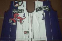Toronto Raptors -1 Tracy Mcgrady Purple White Split Fashion Stitched NBA Jersey Toronto Raptors -1 Tracy Mcgrady Purple White Split Fashion Stitched NBA Jersey