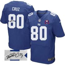 Nike New York Giants #80 Victor Cruz Royal Blue Team Color With 1925-2014 Season Patch Men's Stitche Nike New York Giants #80 Victor Cruz Royal Blue Team Color With 1925-2014 Season Patch Men's Stitche