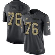 Arizona Cardinals -76 Mike Iupati Nike Anthracite 2016 Salute to Service Jersey