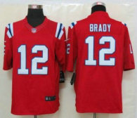 Nike Patriots -12 Tom Brady Red Alternate Stitched NFL Limited Jersey
