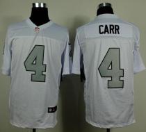 Nike Oakland Raiders #4 Derek Carr White Silver No Men's Stitched NFL Elite Jersey Nike Oakland Raiders #4 Derek Carr White Silver No Men's Stitched NFL Elite Jersey