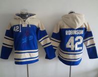 Dodgers -42 Jackie Robinson Blue Sawyer Hooded Sweatshirt MLB Hoodie