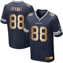Nike Cowboys -88 Dez Bryant Navy Blue Team Color Stitched NFL Elite Gold Jersey