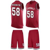 Cardinals -58 Daryl Washington Red Team Color Stitched NFL Limited Tank Top Suit Jersey