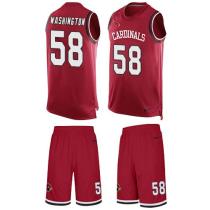 Cardinals -58 Daryl Washington Red Team Color Stitched NFL Limited Tank Top Suit Jersey