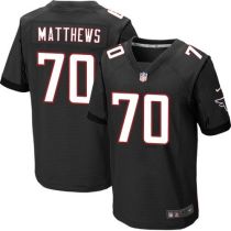 Nike Falcons -70 Jake Matthews Black Alternate Men's Stitched NFL Elite Jersey Nike Falcons -70 Jake Matthews Black Alternate Men's Stitched NFL Elite Jersey