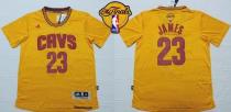 Cleveland Cavaliers -23 LeBron James Yellow Short Sleeve The Finals Patch Stitched NBA Jersey Cleveland Cavaliers -23 LeBron James Yellow Short Sleeve The Finals Patch Stitched NBA Jersey