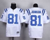 Nike Indianapolis Colts #81 Andre Johnson White Men's Stitched NFL Elite Jersey