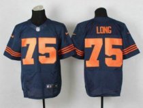 Chicago Bears -75 Kyle Long Navy Blue 1940s Throwback NFL Elite Jersey Chicago Bears -75 Kyle Long Navy Blue 1940s Throwback NFL Elite Jersey