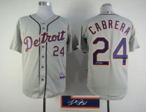 Autographed MLB Alternate 2 Detroit Tigers #24 Miguel Cabrera Grey Cool Base Stitched Jersey Autographed MLB Alternate 2 Detroit Tigers #24 Miguel Cabrera Grey Cool Base Stitched Jersey