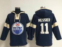 Edmonton Oilers -11 Mark Messier Dark Blue Pullover NHL Hoodie Edmonton Oilers -11 Mark Messier Dark Blue Pullover NHL Hoodie