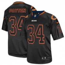 Nike Bears -34 Walter Payton Lights Out Black Stitched NFL Elite Jersey Nike Bears -34 Walter Payton Lights Out Black Stitched NFL Elite Jersey
