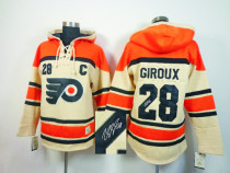 Autographed Philadelphia Flyers -28 Claude Giroux Cream Sawyer Hooded Sweatshirt Stitched NHL Jersey Autographed Philadelphia Flyers -28 Claude Giroux Cream Sawyer Hooded Sweatshirt Stitched NHL Jersey