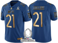 NEW YORK GIANTS -21 LANDON COLLINS NFC 2017 PRO BOWL BLUE GOLD LIMITED JERSEY