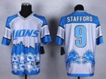 Nike Detroit Lions -9 Matthew Stafford Blue NFL Elite Noble Fashion Jersey Nike Detroit Lions -9 Matthew Stafford Blue NFL Elite Noble Fashion Jersey