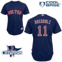 Boston Red Sox #11 Clay Buchholz Dark Blue Cool Base 2013 World Series Champions Patch Stitched MLB Boston Red Sox #11 Clay Buchholz Dark Blue Cool Base 2013 World Series Champions Patch Stitched MLB