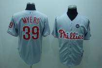 Philadelphia Phillies #39 Brett Myers Stitched Grey MLB Jersey Philadelphia Phillies #39 Brett Myers Stitched Grey MLB Jersey