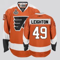 Philadelphia Flyers -49 Michael Leighton Stitched Orange NHL Jersey with Stanley Cup Finals Philadelphia Flyers -49 Michael Leighton Stitched Orange NHL Jersey with Stanley Cup Finals