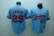 Mitchelland Ness Minnesota Twins -29 Rod Carew Stitched Light Blue Throwback MLB Jersey Mitchelland Ness Minnesota Twins -29 Rod Carew Stitched Light Blue Throwback MLB Jersey