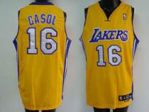 Los Angeles Lakers -16 Pau Gasol Stitched Yellow NBA Jersey Los Angeles Lakers -16 Pau Gasol Stitched Yellow NBA Jersey